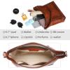 imageIswee Shoulder Bag Soft Leather Purses Vintage Womens Crossbody Handbags Luxury Stylish Crossbody Bag PurseBrown