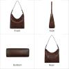 imageIswee Shoulder Bag Soft Leather Purses Vintage Womens Crossbody Handbags Luxury Stylish Crossbody Bag PurseCoffee