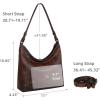 imageIswee Shoulder Bag Soft Leather Purses Vintage Womens Crossbody Handbags Luxury Stylish Crossbody Bag PurseCoffee