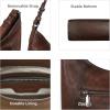 imageIswee Shoulder Bag Soft Leather Purses Vintage Womens Crossbody Handbags Luxury Stylish Crossbody Bag PurseCoffee