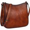 imageIswee Crossbody Bags for Women Genuine Leather Purse Cross Body Bag Hobo Handbag Ladies Vintage Shoulder Bag WorkBrown