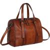 imageIswee Genuine Leather Purses for Women Designer Hobo Crossbody Bag Satchel Handbags Top Handle Purses for TravelBrown