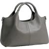 imageIswee Genuine Leather Shoulder Bags Purses and Handbags for Women Satchel Designer Cross Body Hobo Medium Size ToteGray