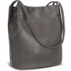 imageIswee Genuine Leather Tote Bucket Bags Hobo Shoulder Bags Purse and Handbags for Women TrendyGreylichee