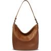 imageIswee Hobo Bags for Women Shoulder Handbags Leather Tote Bag and Purses Cross Body Pocketbooks Everyday Work BagBrown