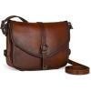 imageIswee Leather Crossbody Bags for Women Designer Purse Shoulder Bag Medium Size Saddle Purse TravelCoffee