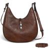 imageIswee Leather Shoulder Bag Designer Crossbody Bags for Women Crescent Purse Hobo Handbags Everyday PurseCoffee
