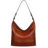 imageIswee Shoulder Bag Soft Leather Purses Vintage Womens Crossbody Handbags Luxury Stylish Crossbody Bag PurseBrown