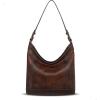 imageIswee Shoulder Bag Soft Leather Purses Vintage Womens Crossbody Handbags Luxury Stylish Crossbody Bag PurseCoffee