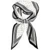 imageIswee Silk Scarf for Women Fashion Neck Scarves Purse Scarf for Handbags 56 IN Long Lightweight Hair ScarfBlack Cross