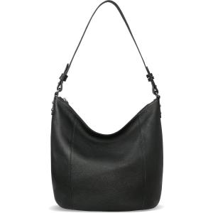 imageIswee Hobo Bags for Women Shoulder Handbags Leather Tote Bag and Purses Cross Body Pocketbooks Everyday Work BagBlack