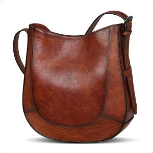 imageIswee Leather Shoulder Bag for Women Trendy Purse Crossbody Bags Designer Handbag Stylish Everyday BagDark Brown