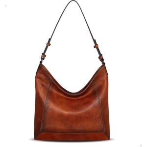 imageIswee Shoulder Bag Soft Leather Purses Vintage Womens Crossbody Handbags Luxury Stylish Crossbody Bag PurseBrown