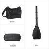 imageIswee Black Leather Hobo Bags for Women Soft Leather Crossbody Purse Designer Handbags Tote BagBlack
