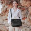 imageIswee Black Leather Hobo Bags for Women Soft Leather Crossbody Purse Designer Handbags Tote BagBlack