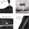 imageIswee Black Leather Hobo Bags for Women Soft Leather Crossbody Purse Designer Handbags Tote BagBlack