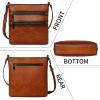 imageIswee Crossbody Bags for Women Genuine Leather Handbag Cross Body Purses Bag with MultipocketsBrown