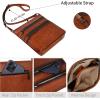 imageIswee Crossbody Bags for Women Genuine Leather Handbag Cross Body Purses Bag with MultipocketsBrown