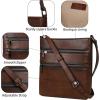 imageIswee Crossbody Bags for Women Genuine Leather Handbag Cross Body Purses Bag with MultipocketsCoffee