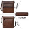 imageIswee Crossbody Bags for Women Genuine Leather Handbag Cross Body Purses Bag with MultipocketsCoffee