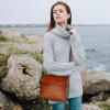 imageIswee Leather Crossbody Bags for Women Designer Shoulder Purse Small Multi Pockets Womens Purses Travel Cross Body BagSmallbrown