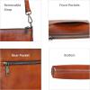 imageIswee Leather Crossbody Bags for Women Designer Shoulder Purse Small Multi Pockets Womens Purses Travel Cross Body BagSmallcoffee