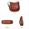 imageIswee Leather Crossbody Bags for Women Multi Pockets Medium Shoulder Bag Lightweight Functional Travel PurseBrown