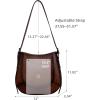 imageIswee Leather Crossbody Bags for Women Multi Pockets Medium Shoulder Bag Lightweight Functional Travel PurseCoffee