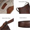 imageIswee Leather Crossbody Bags for Women Multi Pockets Medium Shoulder Bag Lightweight Functional Travel PurseCoffee