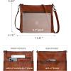 imageIswee Leather Crossbody Bags for Women Vintage Shoulder Purse with Pockets Zipper Cross Body Bags for TravelingLarge Brown