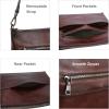 imageIswee Leather Crossbody Bags for Women Vintage Shoulder Purse with Pockets Zipper Cross Body Bags for TravelingLarge Coffee