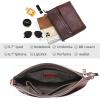 imageIswee Leather Crossbody Bags for Women Vintage Shoulder Purse with Pockets Zipper Cross Body Bags for TravelingLarge Coffee