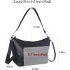 imageIswee Leather Handbags for Women Crossbody Purse Designer Everyday Shoulder Bag Satchel Small Tote BagBlack