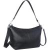 imageIswee Leather Handbags for Women Crossbody Purse Designer Everyday Shoulder Bag Satchel Small Tote BagBlack
