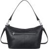 imageIswee Leather Handbags for Women Crossbody Purse Designer Everyday Shoulder Bag Satchel Small Tote BagBlack
