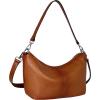 imageIswee Leather Handbags for Women Crossbody Purse Designer Everyday Shoulder Bag Satchel Small Tote BagSorrel
