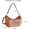 imageIswee Leather Handbags for Women Crossbody Purse Designer Everyday Shoulder Bag Satchel Small Tote BagSorrel