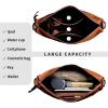 imageIswee Leather Handbags for Women Crossbody Purse Designer Everyday Shoulder Bag Satchel Small Tote BagSorrel