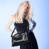 imageIswee Soft Leather Crossbody Bags for Women Designer Black Shoulder Bag Hobo Purse Stylish Satchel Handbag with Wide StrapBlack