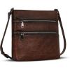 imageIswee Crossbody Bags for Women Genuine Leather Handbag Cross Body Purses Bag with MultipocketsCoffee