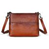 imageIswee Leather Crossbody Bags for Women Designer Shoulder Purse Small Multi Pockets Womens Purses Travel Cross Body BagSmallbrown