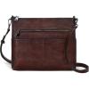 imageIswee Leather Crossbody Bags for Women Vintage Shoulder Purse with Pockets Zipper Cross Body Bags for TravelingLarge Coffee