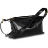 imageIswee Soft Leather Crossbody Bags for Women Designer Black Shoulder Bag Hobo Purse Stylish Satchel Handbag with Wide StrapBlack