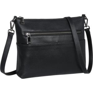 imageIswee Crossbody Bag for Women Leather Purses Fashion Designer HandbagsBlack