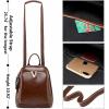 imageIswee Backpack for Women Leather Back Pack Purse Fashion Ladies Purses Antitheft Convertible Shoulder Bag Travel BagCoffee