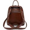 imageIswee Genuine Leather Backpack Purse for Women Fashion Anti Theft Designer Ladies Daypack Convertible Shoulder Bags TravelGreen