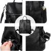 imageIswee Genuine Leather Backpack for Women Casual Backpacks Purse Fashion Ladies Work Travel Bag AntiTheft Black