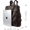 imageIswee Genuine Leather Backpack for Women Casual Backpacks Purse Fashion Ladies Work Travel Bag AntiTheft Coffee
