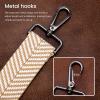 imageIswee Purse Straps Replacement Crossbody Long Shoulder Strap for Handbags Adjustable Guitar Straps with Metal HooksBeige Stripe