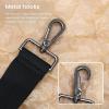 imageIswee Purse Straps Replacement Crossbody Long Shoulder Strap for Handbags Adjustable Guitar Straps with Metal HooksBlack Solid